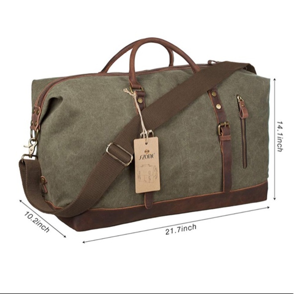 S-ZONE Oversized Weekend Bag, Army Green